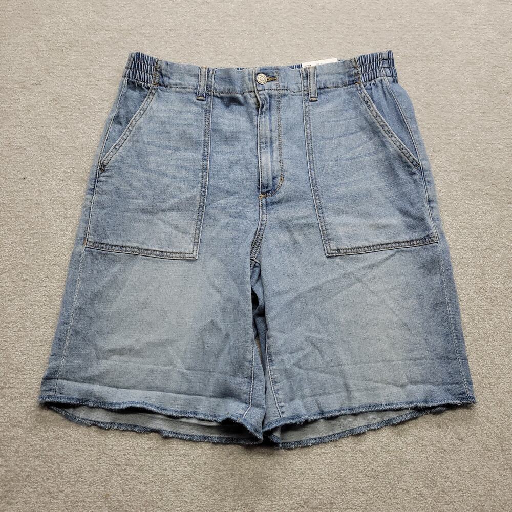 Sonoma Women’s 16R Double Pocket Denim Bermuda Shorts Light Wash NWT